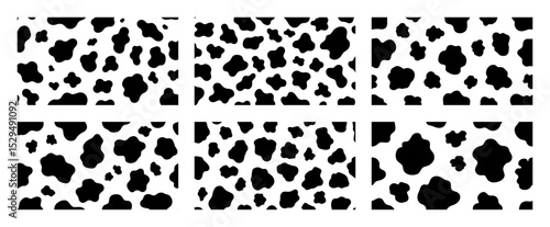 cow print abstract pattern panel collection