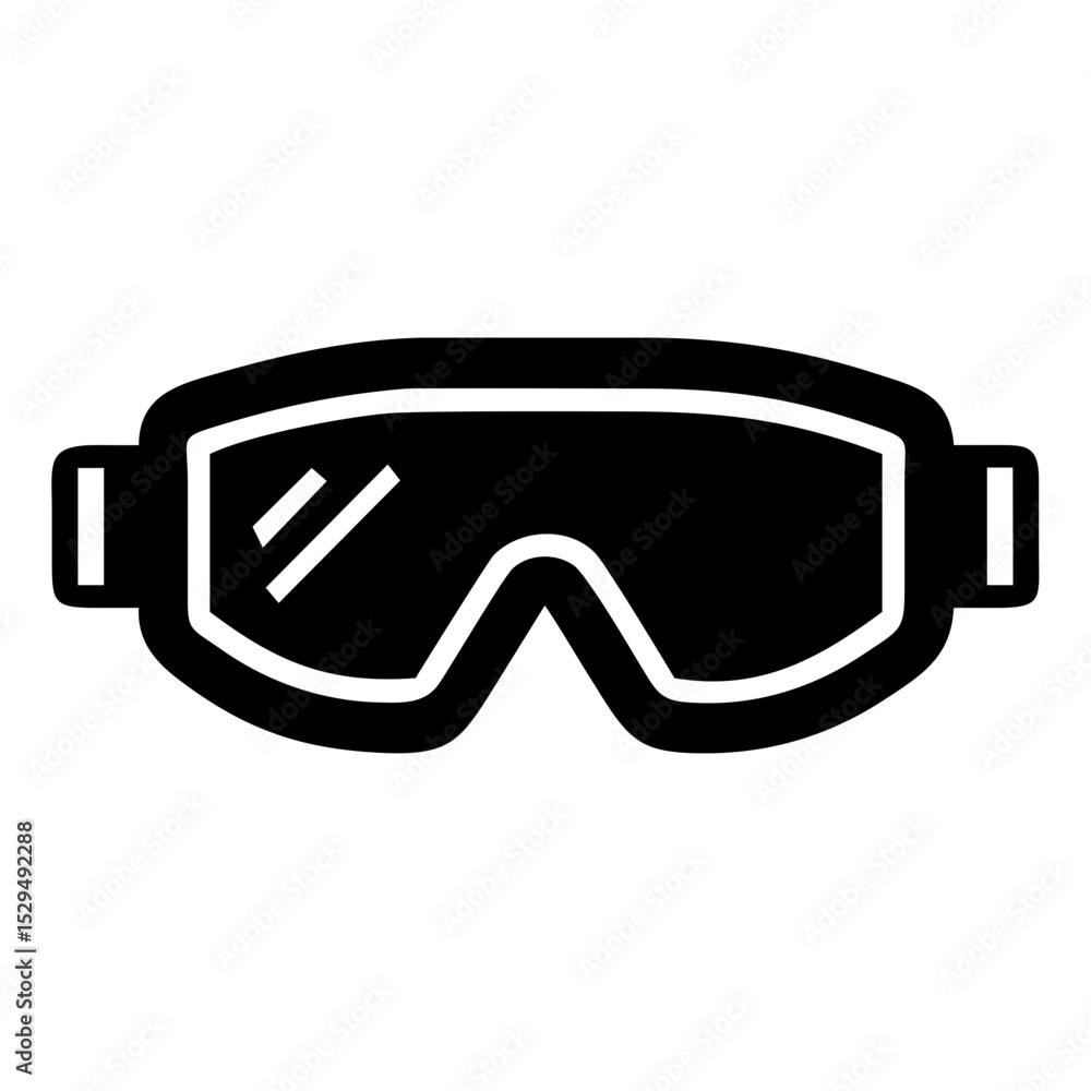 Goggle Icon Simple Black Design Goggle Icon Simple Black Design