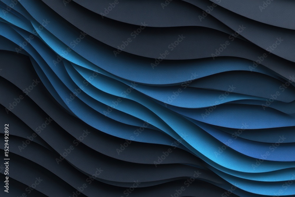 Obraz premium Abstract Blue Wave Layers Background