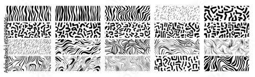 abstract black and white animal skin pattern tiles