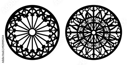 gothic rose window stained glass circular patterns