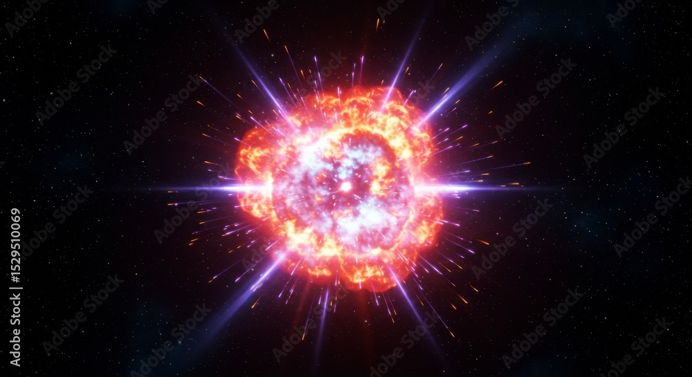 Fototapeta premium Celestial explosion in space