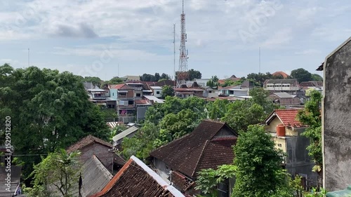 Local village neighborhood in Indonesia on a sunny day