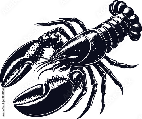 lobster vector illustration on white background