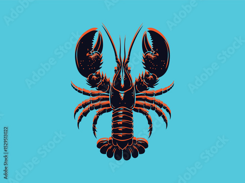 lobster vector illustration on white background