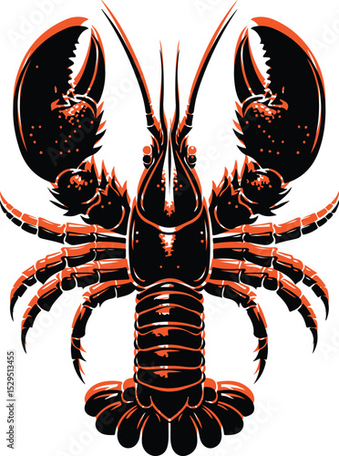 lobster vector illustration on white background