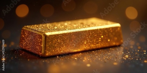 Soft light illuminates gold-threaded luxury parcels , golden, handmade