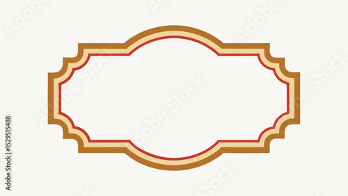 Ornamental label frame vintage design for product packaging or decorative elements