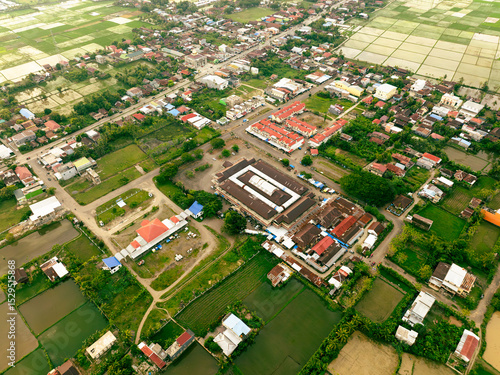 Wallpaper Mural Coastal Village at Sunset Torontodigital.ca