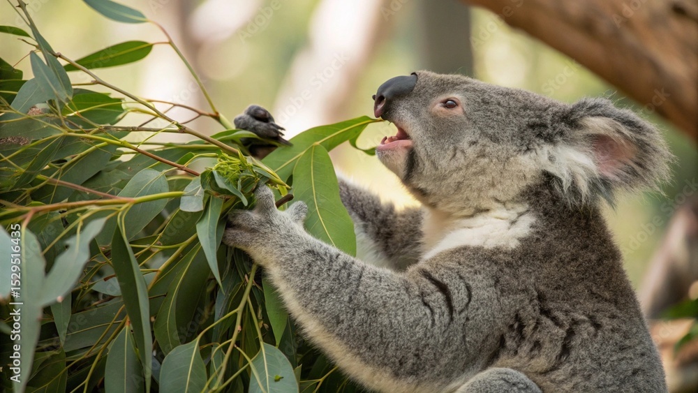 Obraz premium Koala perched on a tree
