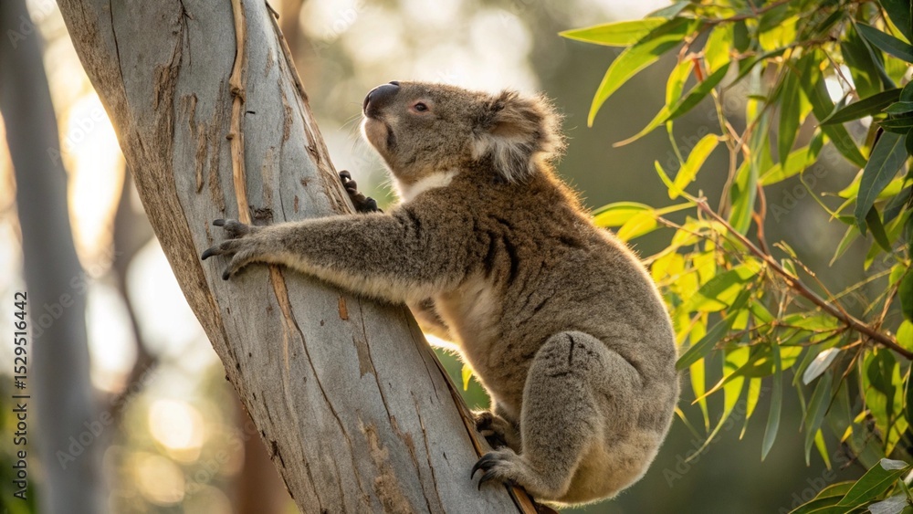 Obraz premium Koala perched on a tree