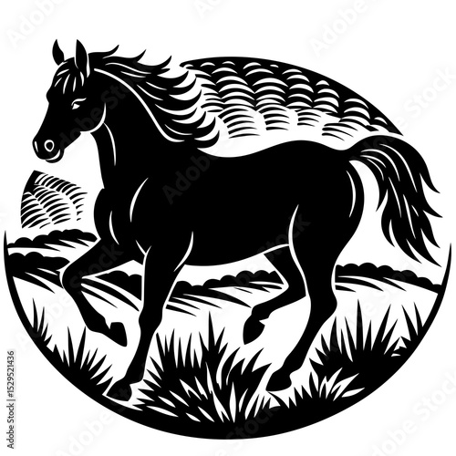  galloping through fields