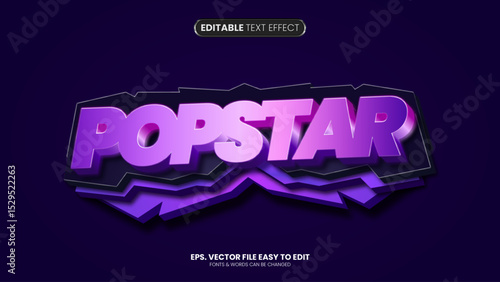 Popstar editable text effect