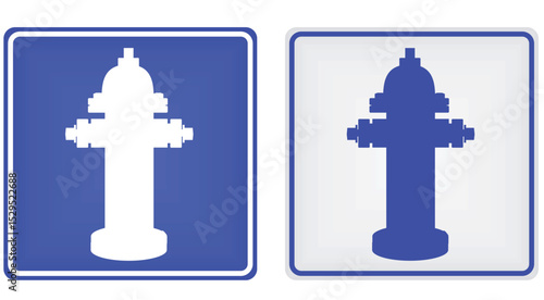Fire hydrant sign. vector illustration