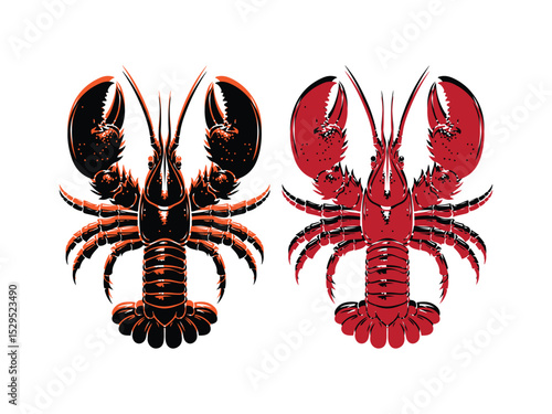 lobster vector illustration set on white background