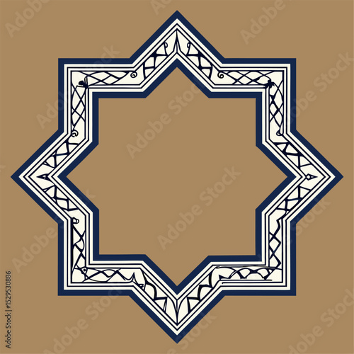 Elegant Tazhib Eslimi floral text box with intricate Iranian patterns, perfect for traditional art, invitations, or decorative frames.