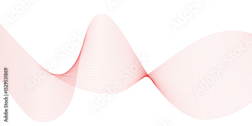 Abstract red wave background.