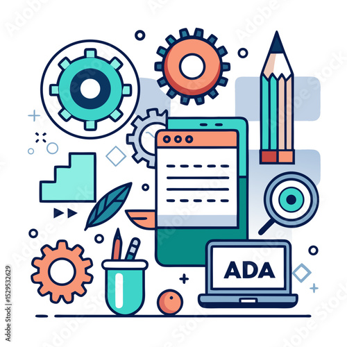 Ada Lovelace Day Technology and Innovation Vector Illustration