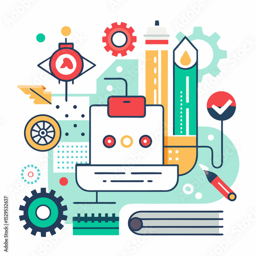 Ada Lovelace Day Technology and Innovation Vector Illustration