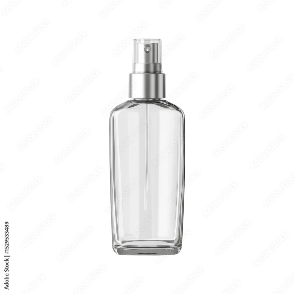 Sleek Clear Glass Spray Bottle for Liquid Storage in Minimalist Style on White Background Transparent background or png Sleek Clear Glass Spray Bottle for Liquid Storage in Minimalist Style on White Background Transparent background or png