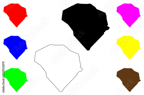 Al Diwaniyah city (Republic of Iraq, Al-Qadisiyyah province) map vector illustration, scribble sketch Al Diwaniyah map