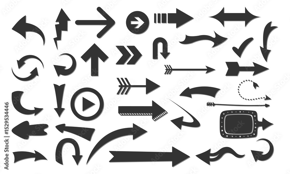 Arrow Set Modern Vector Arrows for Infographics and Web Design Arrow Set Modern Vector Arrows for Infographics and Web Design