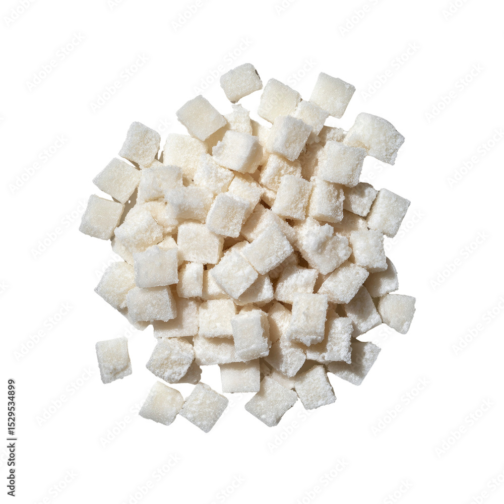 Pile of Small White Sugar Cubes Pile of Small White Sugar Cubes