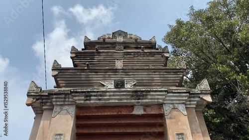 The atmosphere at the Mataram Grand Mosque complex in Kotagede, Yogyakarta, Indonesia during sunny weather