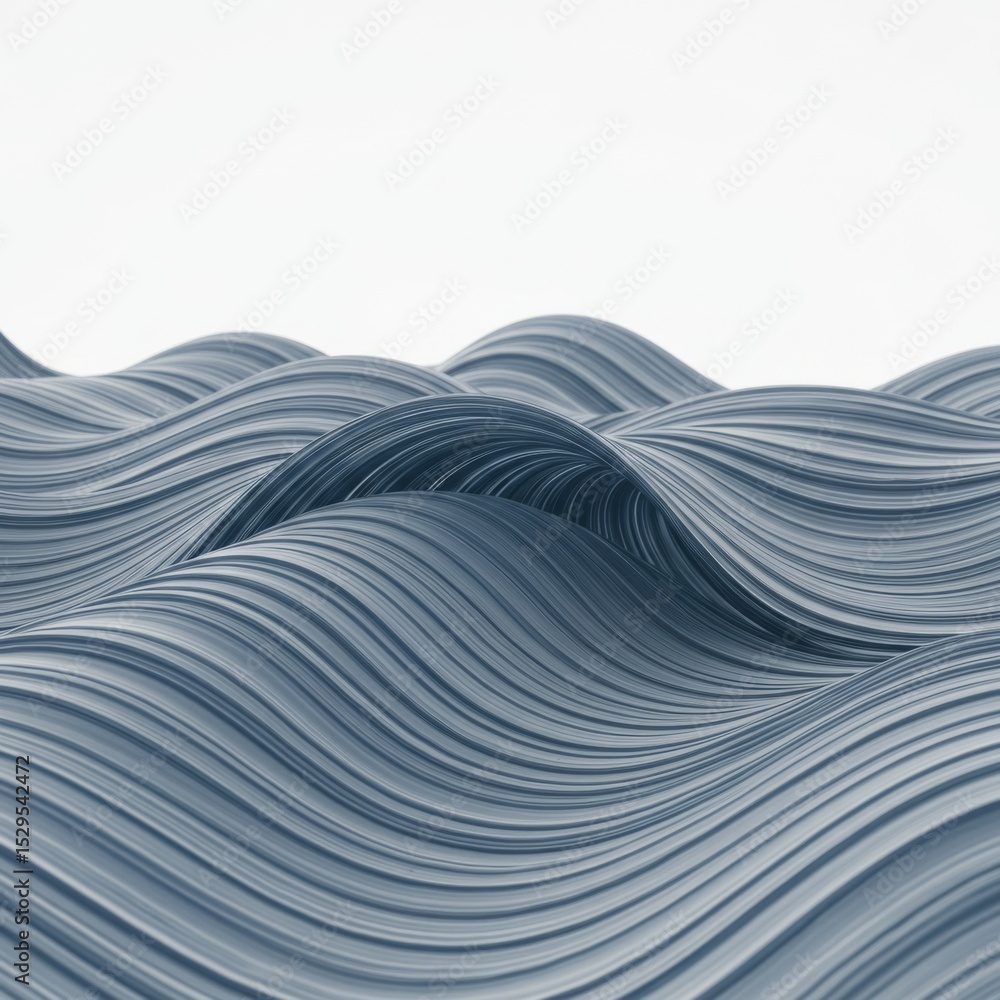 Obraz premium Abstract Grey and Blue Wave Pattern Background