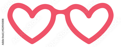 Pink heart shaped glasses embodying love and affection, infusing playful energy into romantic occasions and celebrations, serve as a charming accessory for expressing joy and positivity