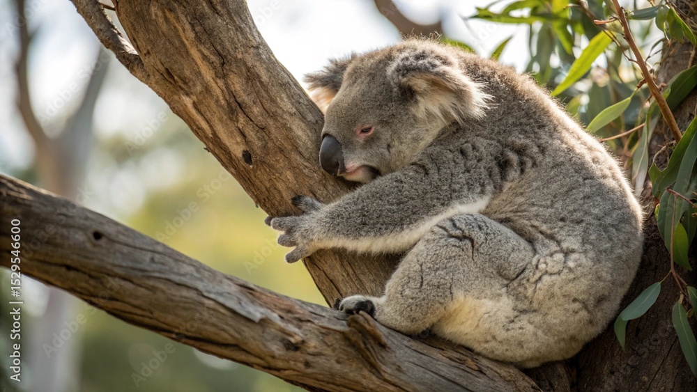 Obraz premium Koala perched on a tree