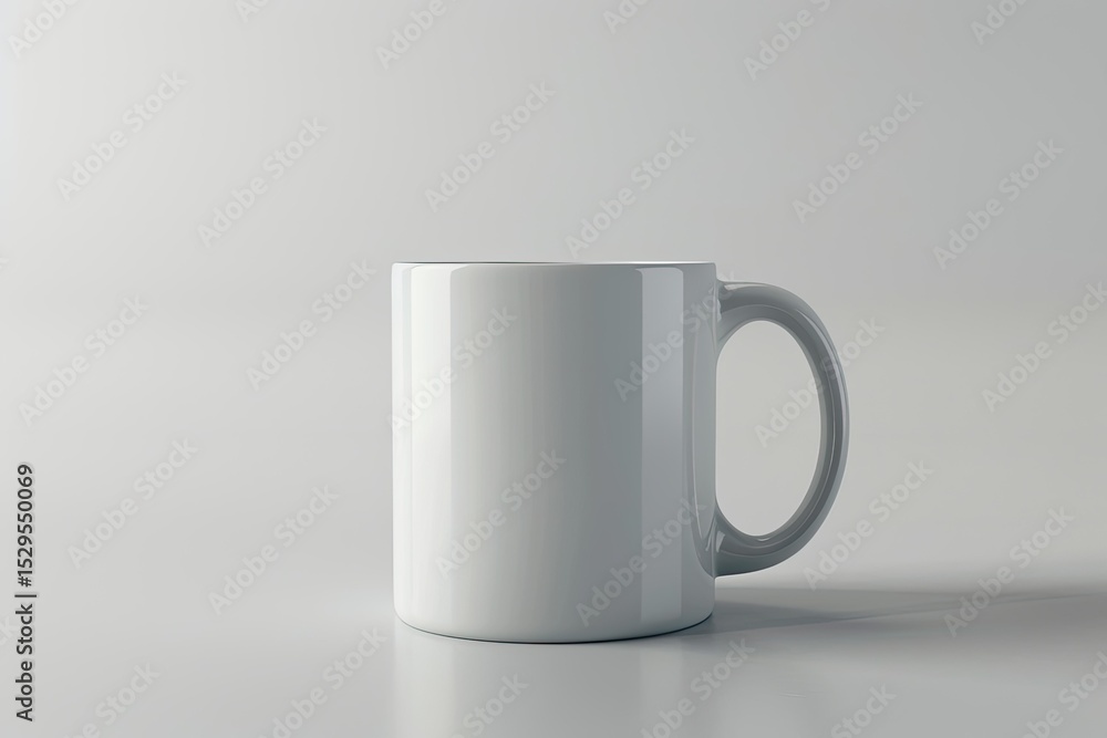 ultra HD picture of Mug mock up isolated on light gray background 3D illustrating ultra HD picture of Mug mock up isolated on light gray background 3D illustrating