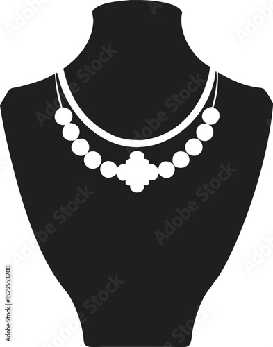 Necklace silhouette elegant jewelry piece for fashion and sophistication