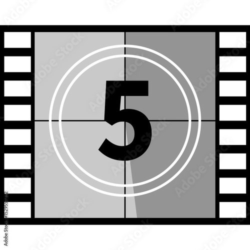 Vintage Movie Countdown Vector