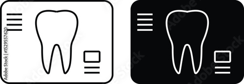 Dental X ray icon set .outline. linear style for apps. deaign in modern style. Vector illustration
