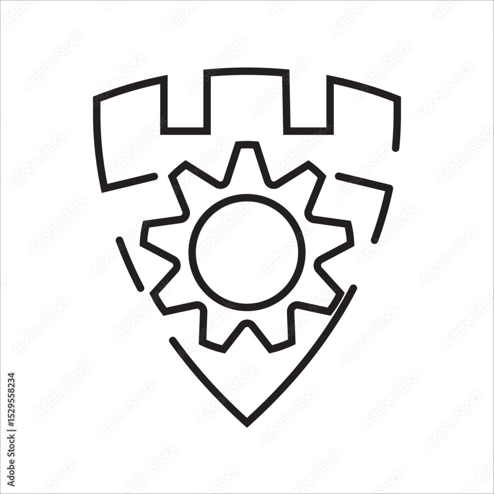 Shield icon in line style Shield icon in line style