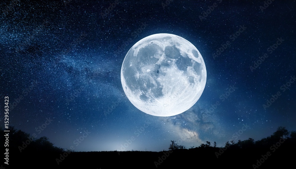 Fototapeta premium full moon in the night sky