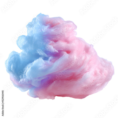 color cotton candy isolated on white background