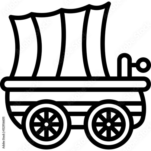 Wagon Line Icon