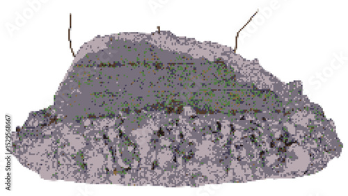 Broken wall pixel art