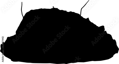 Broken wall silhouette