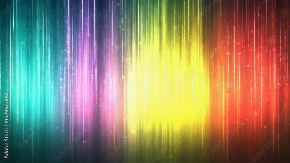 Colorful Light Beams and Sparkling Particles Creating Dynamic Abstract Background Colorful Light Beams and Sparkling Particles Creating Dynamic Abstract Background