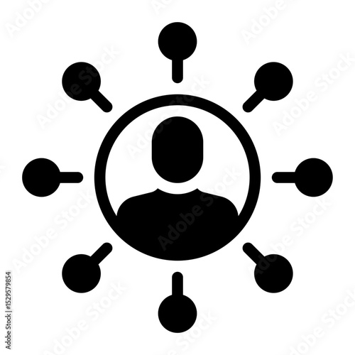 Customer intelligence glyph icon