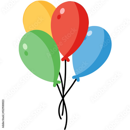 Wallpaper Mural Colorful Group of Balloons Tied Together for Celebration and Joy Torontodigital.ca