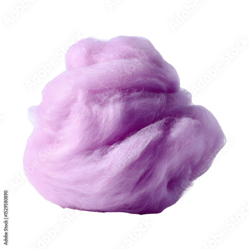 purple cotton candy isolated on white background