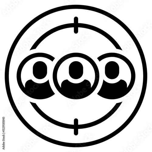 target audience glyph icon