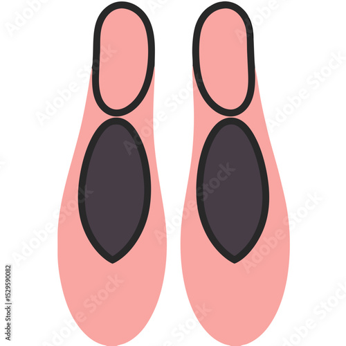 Pair of Simple Pastel Pink Ballet Flats
