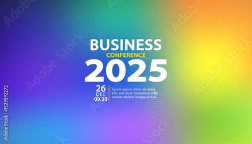 Best business yearly conference digital webinar banner template design, online meeting banner design. Web media event.