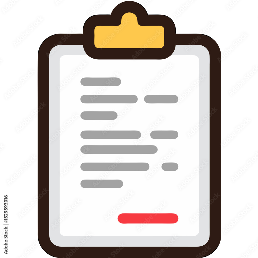 Fototapeta premium Simple Clipboard with Important Notes