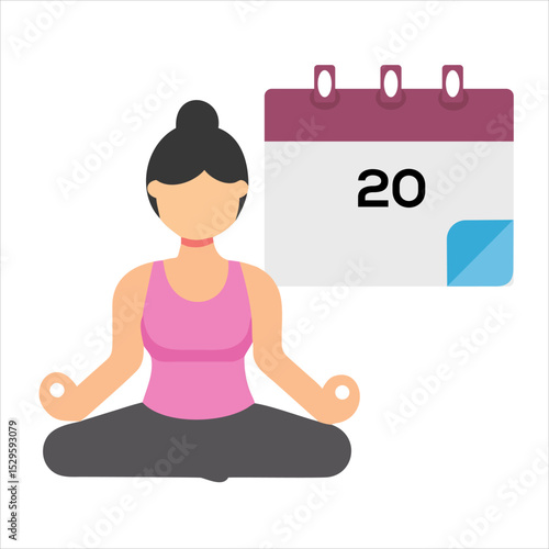 Silhouette of a woman performing yoga and meditation for health and relaxation
